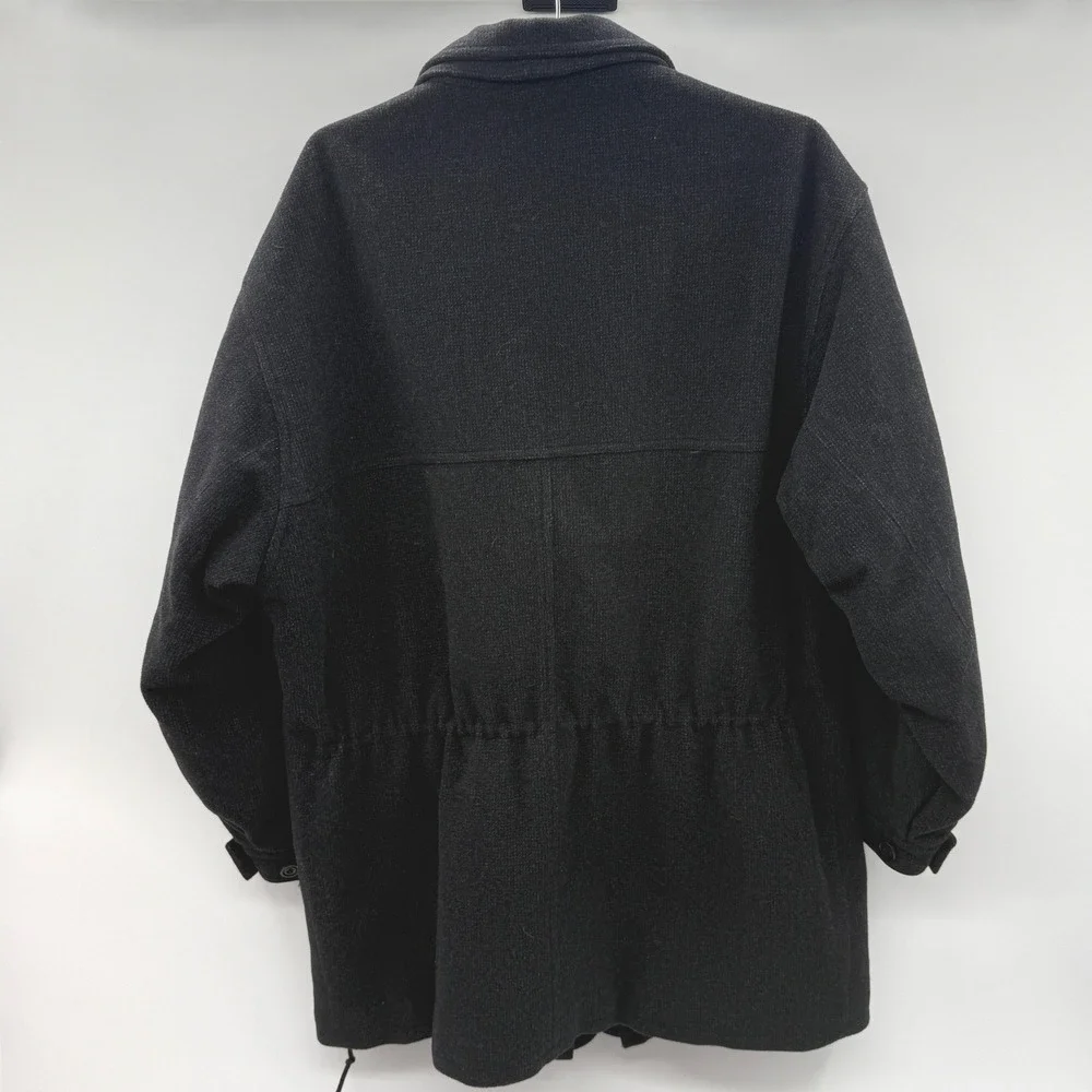 Mark Shale Wool Blend Carter Jacket Mens 42R Charcoal Zip Coat Winter Minimalist